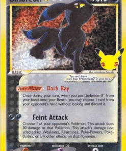 2007 Pokemon Celebrations 25th Classic Collection Umbreon 17/17 Gold Star NM